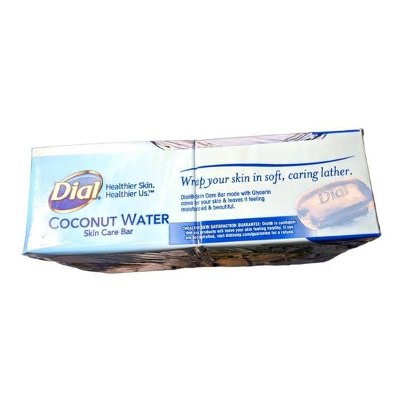 Dial Coconut Water Bar Soap Gentle Cleansing 4 oz 8-Bar Package Skin Care Clean - Picture 3 of 4